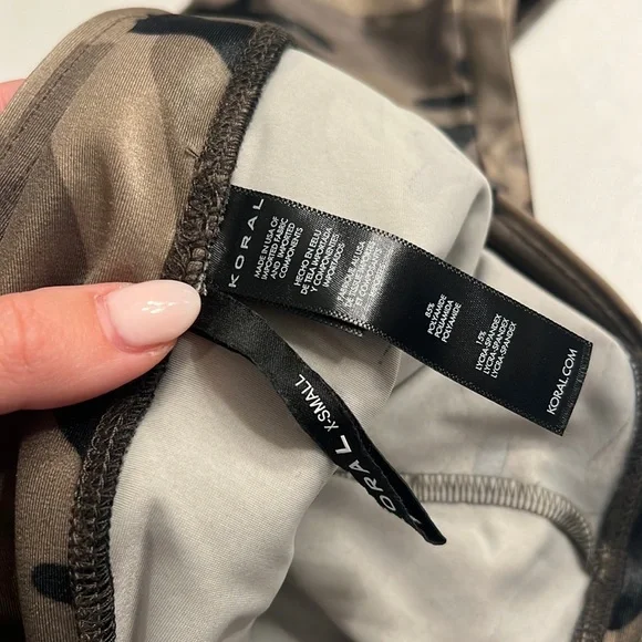 Koral Activewear Lustrous High Rise Legging - Olive Camo - Picture 2 of 4